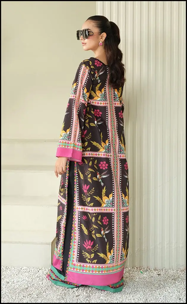 Stylish Women's Stitched 2 Pcs Printed Lawn Shirt & Trouser Set