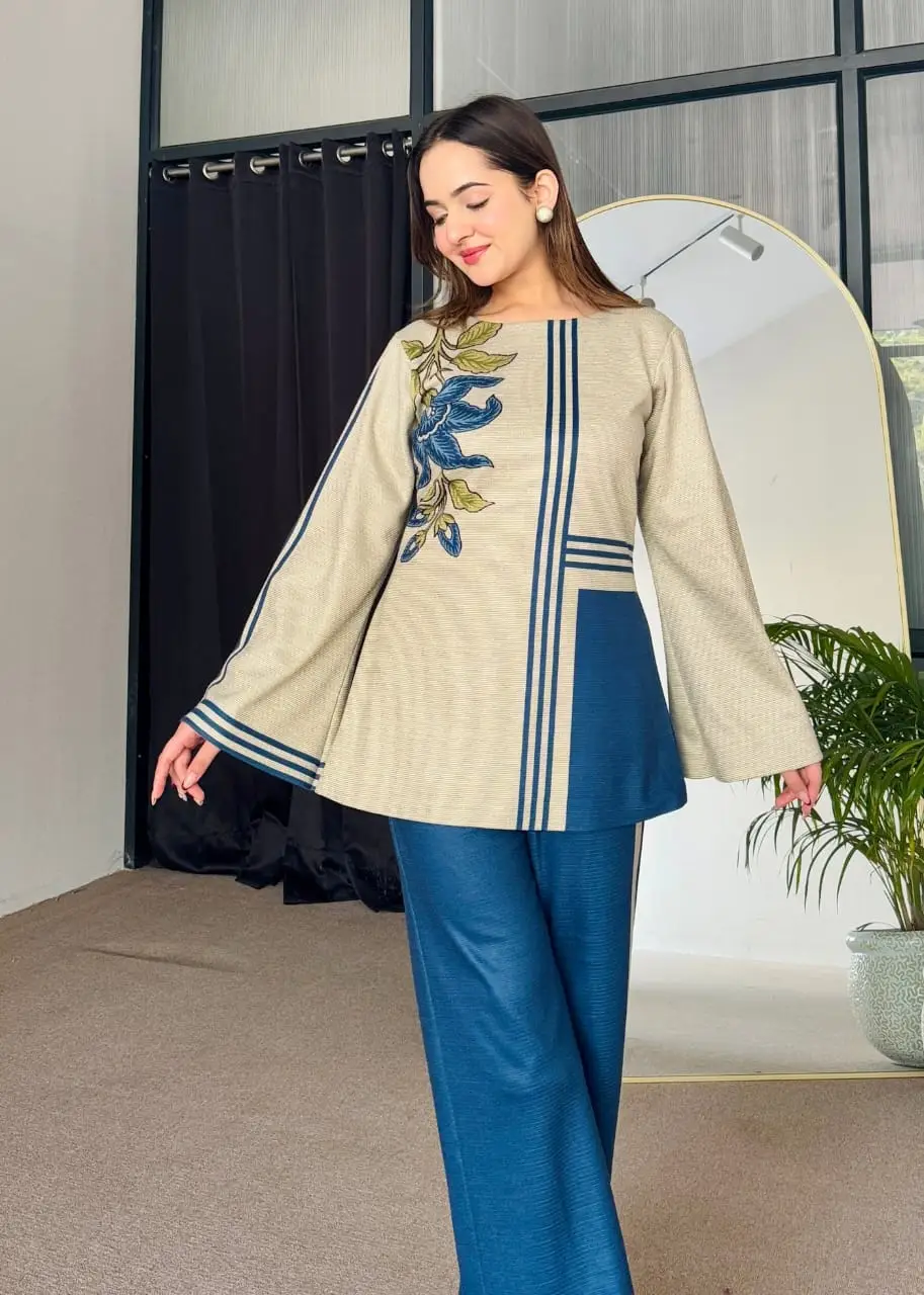 Stylish Printed Shirt and Trouser Set - 2 Pcs