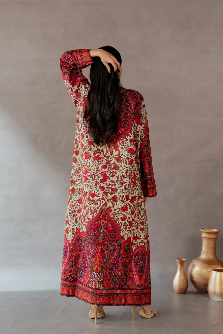 2 Pcs Women's Stitched Shamoz Silk Printed Shirt And Trouser