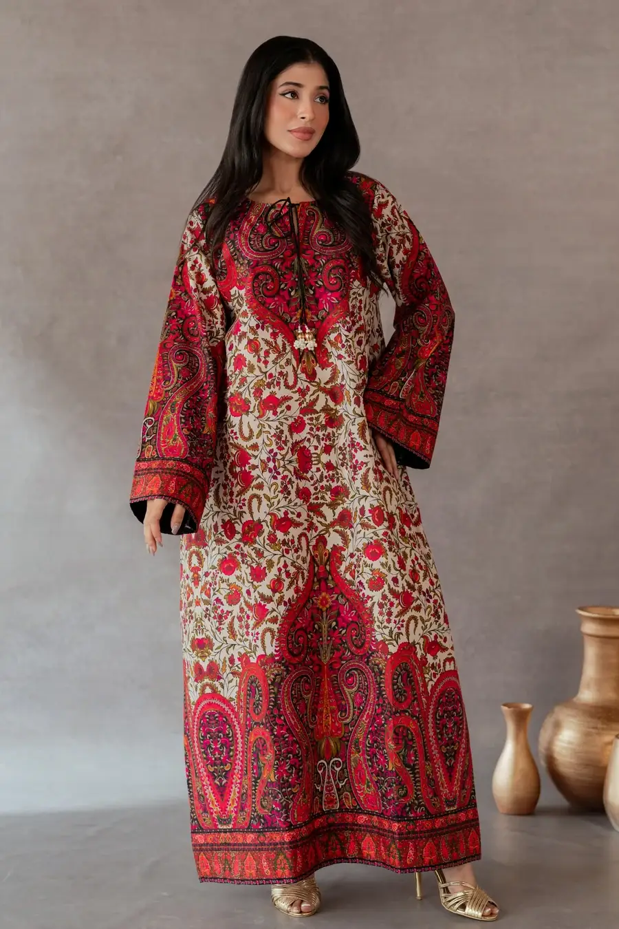 2 Pcs Women's Stitched Shamoz Silk Printed Shirt And Trouser