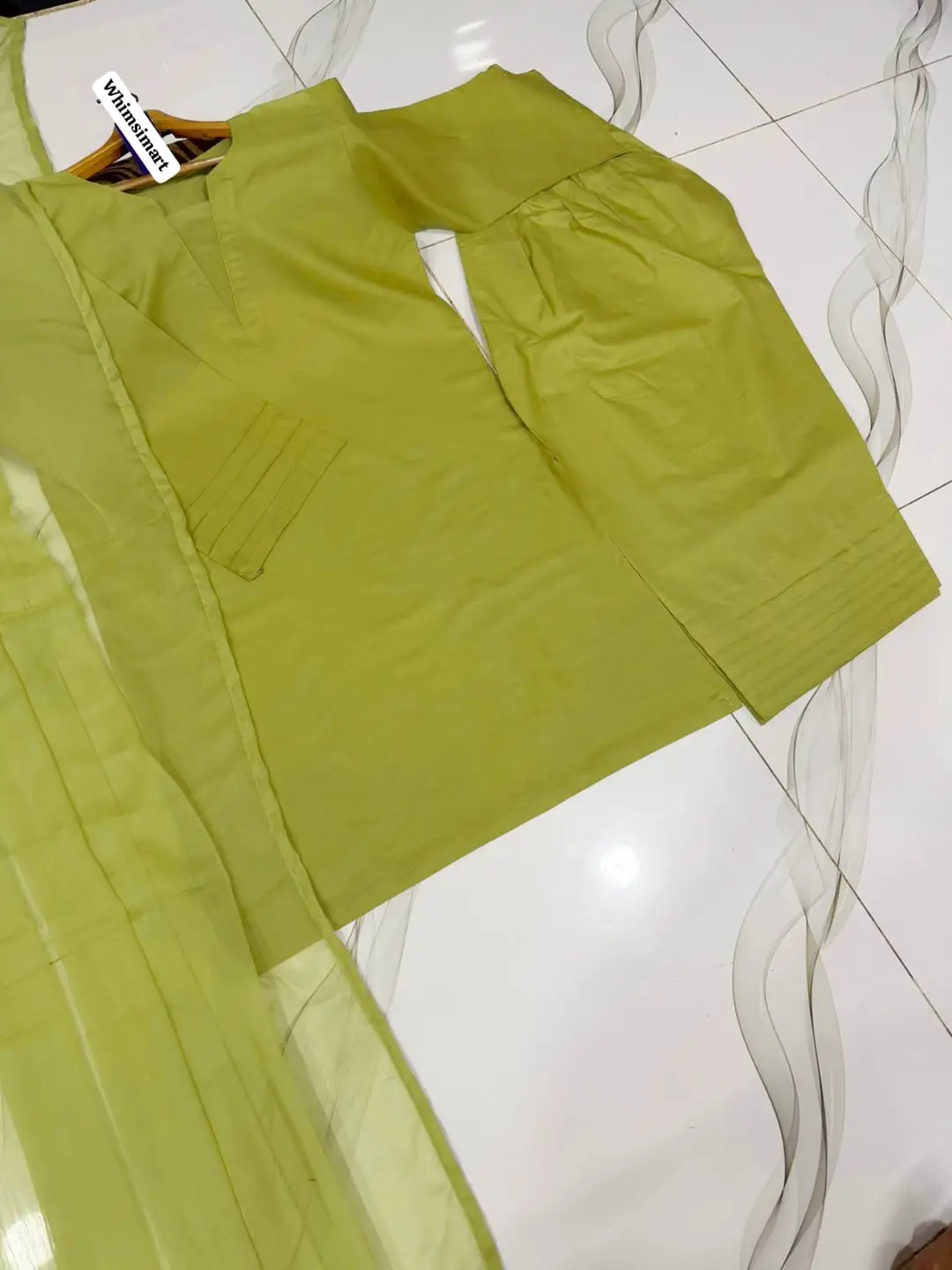 3 Pcs Women's Stitched Cotton Plain Suit