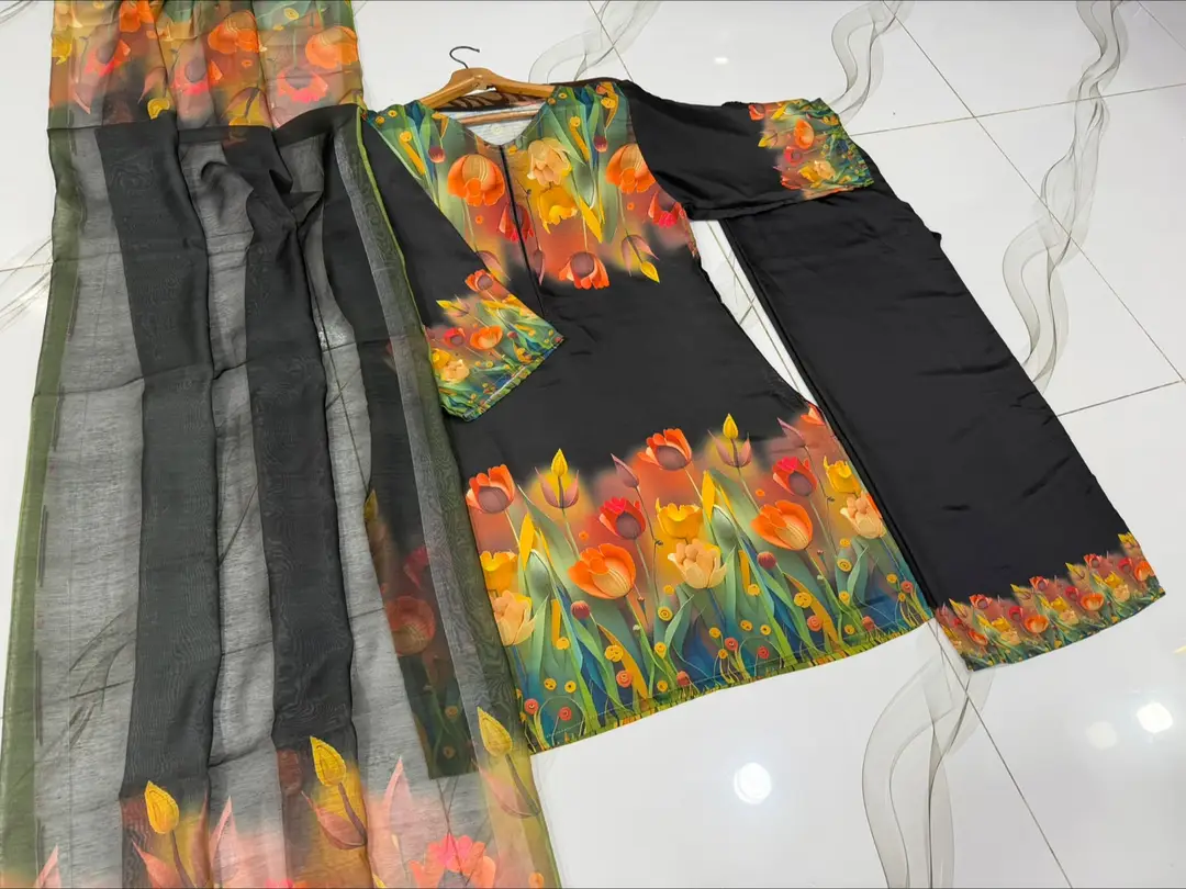 3 Pcs Women's Stitched Doria Lawn Printed Suit