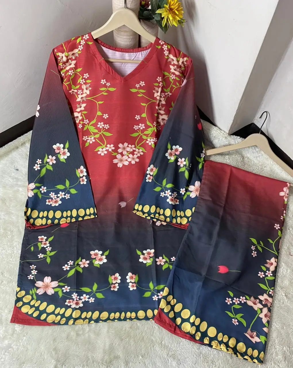 Women's Digital Printed Doria Lawn Cord Set 2PC | Soft Doria Lawn Summer Dress | Casual Printed Co-Ord Set | Stylish Ladies Outfit | Ready to Wear