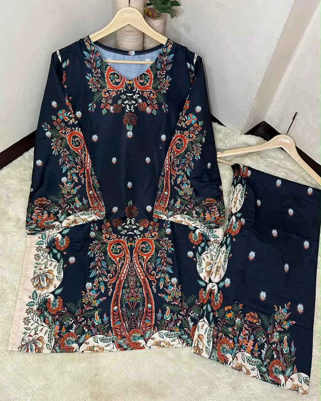 Women's Digital Printed Doria Lawn Cord Set 2PC | Soft Doria Lawn Summer Dress | Casual Printed Co-Ord Set | Stylish Ladies Outfit | Ready to Wear