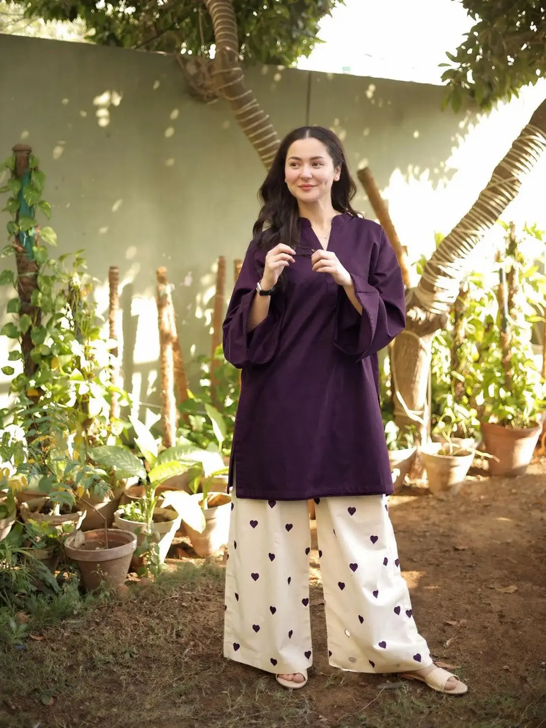 2 Pcs Women's Stitched Linen Plain Shirt And Trouser