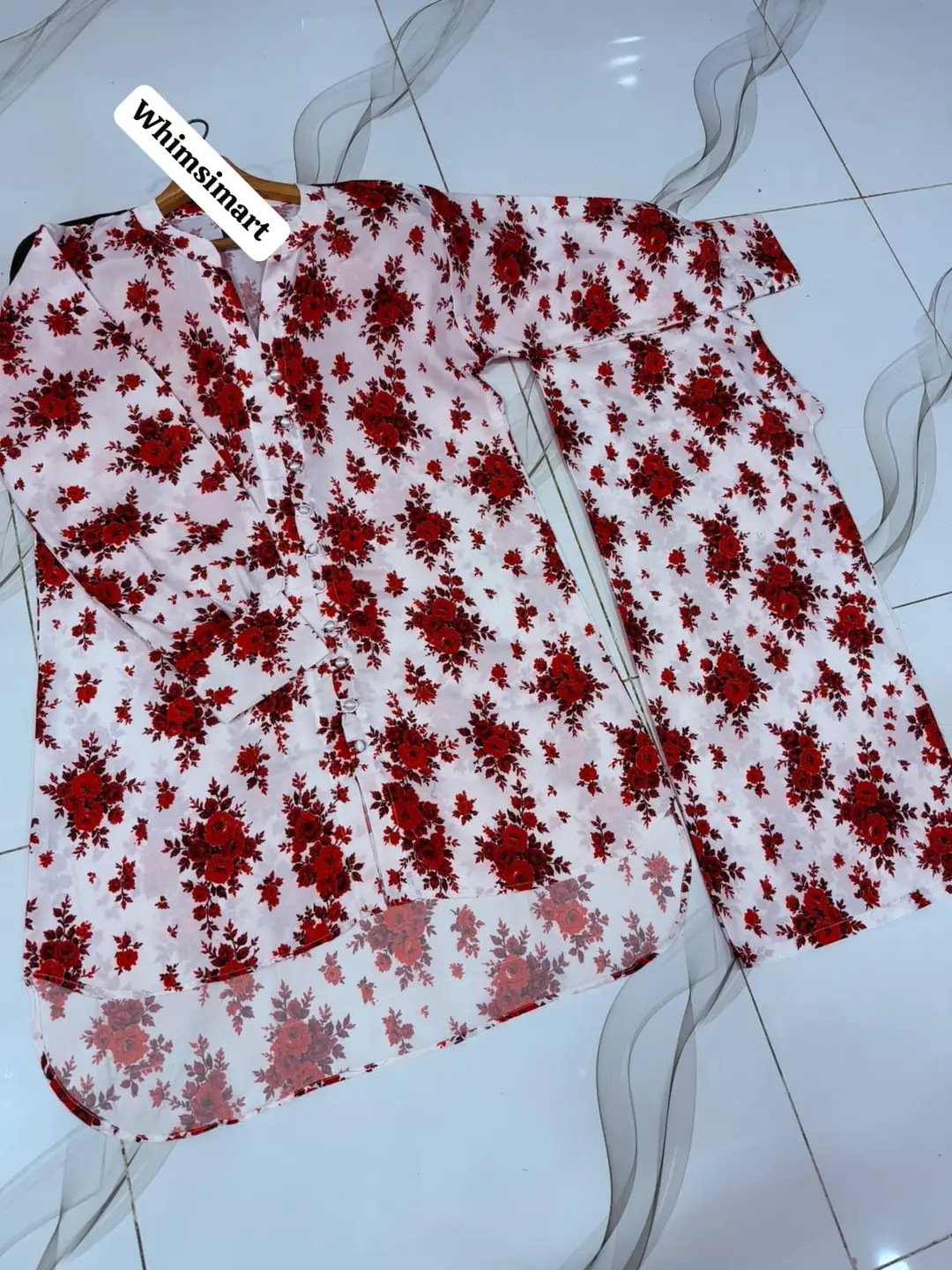 2 Pcs Women's Stitched Swiss Lawn Digital Print Co-Ord Set