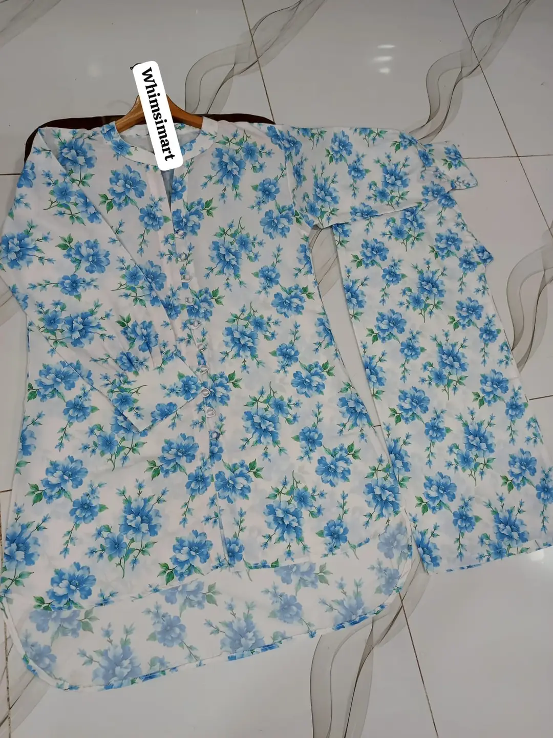 2 Pcs Women's Stitched Swiss Lawn Digital Print Co-Ord Set