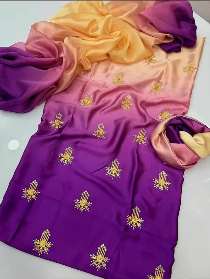 3 Pcs Women's Unstitched Embroidered Suit
