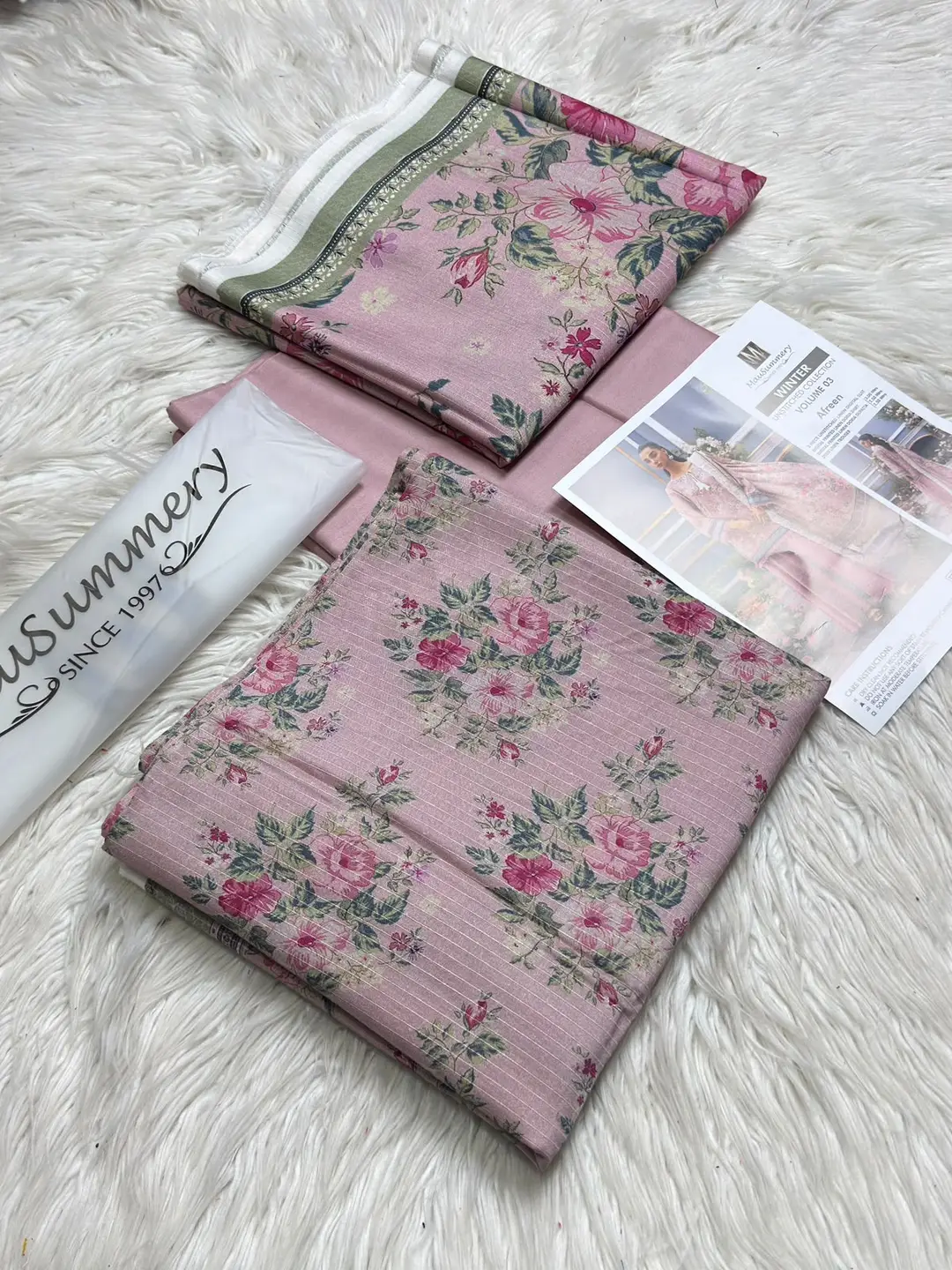 Mausammry Linen 3 Piece Suit 2026 | Printed Linen Shirt & Dupatta with Dyed Linen Trouser | Original Fabric