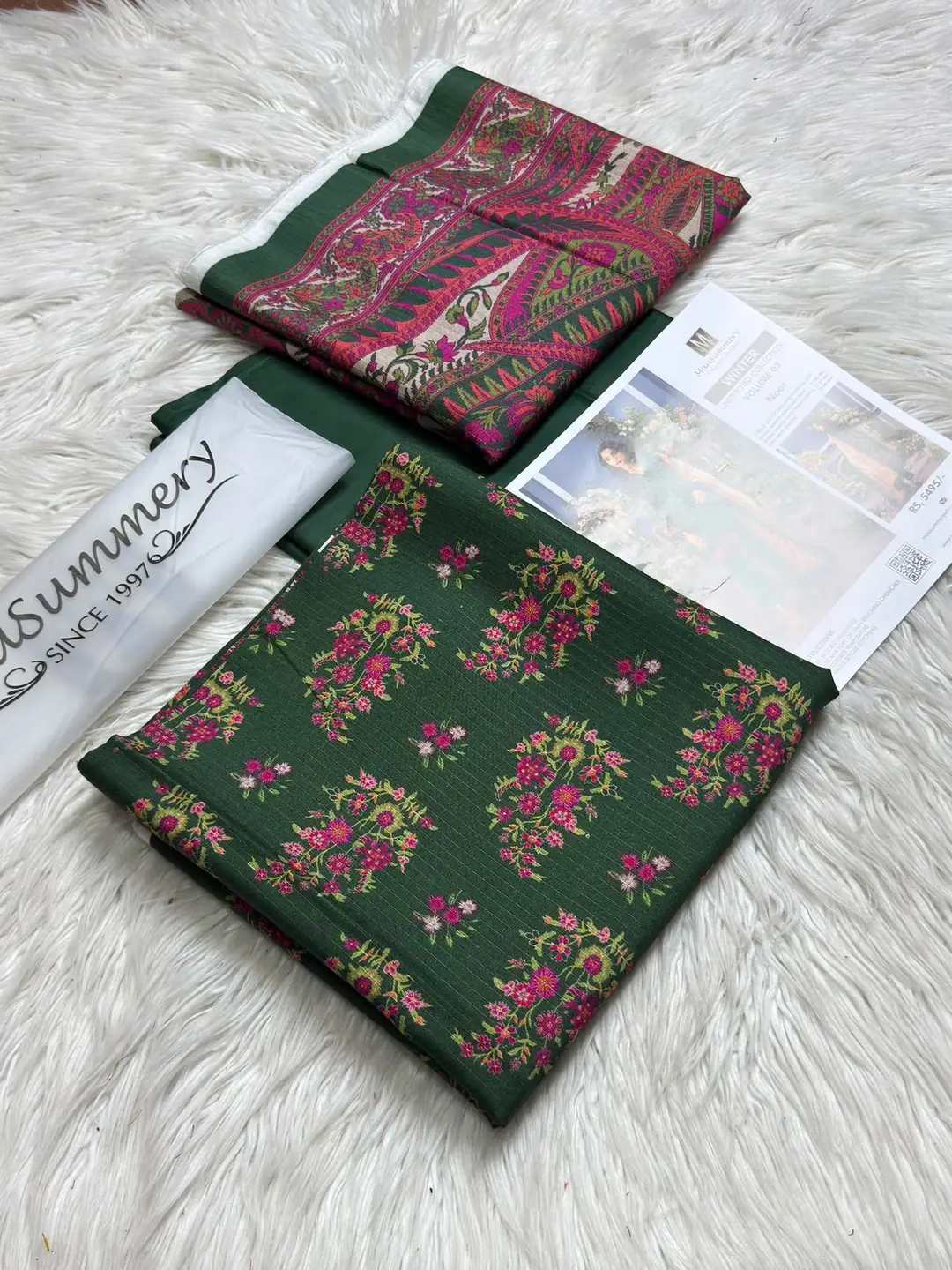 Mausammry Linen 2026 3 Piece Suit | Printed Linen Shirt, Printed Linen Dupatta & Dyed Linen Trouser | Original