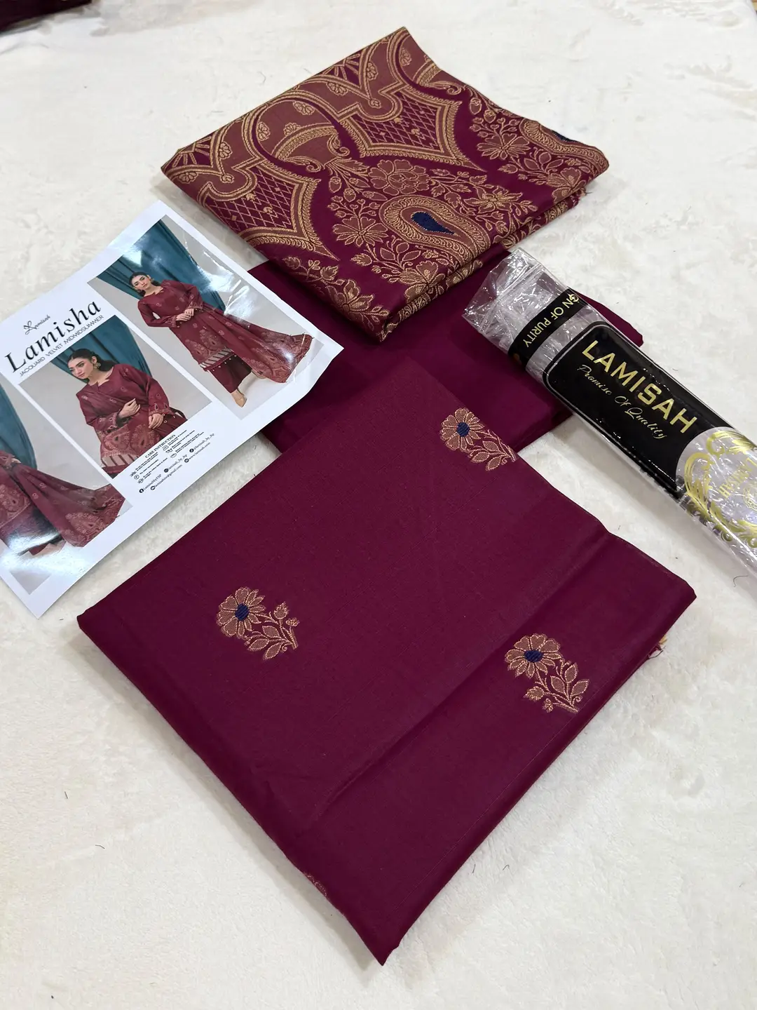 Lamisah Jacquard 3 Piece Suit with Fancy Dupatta