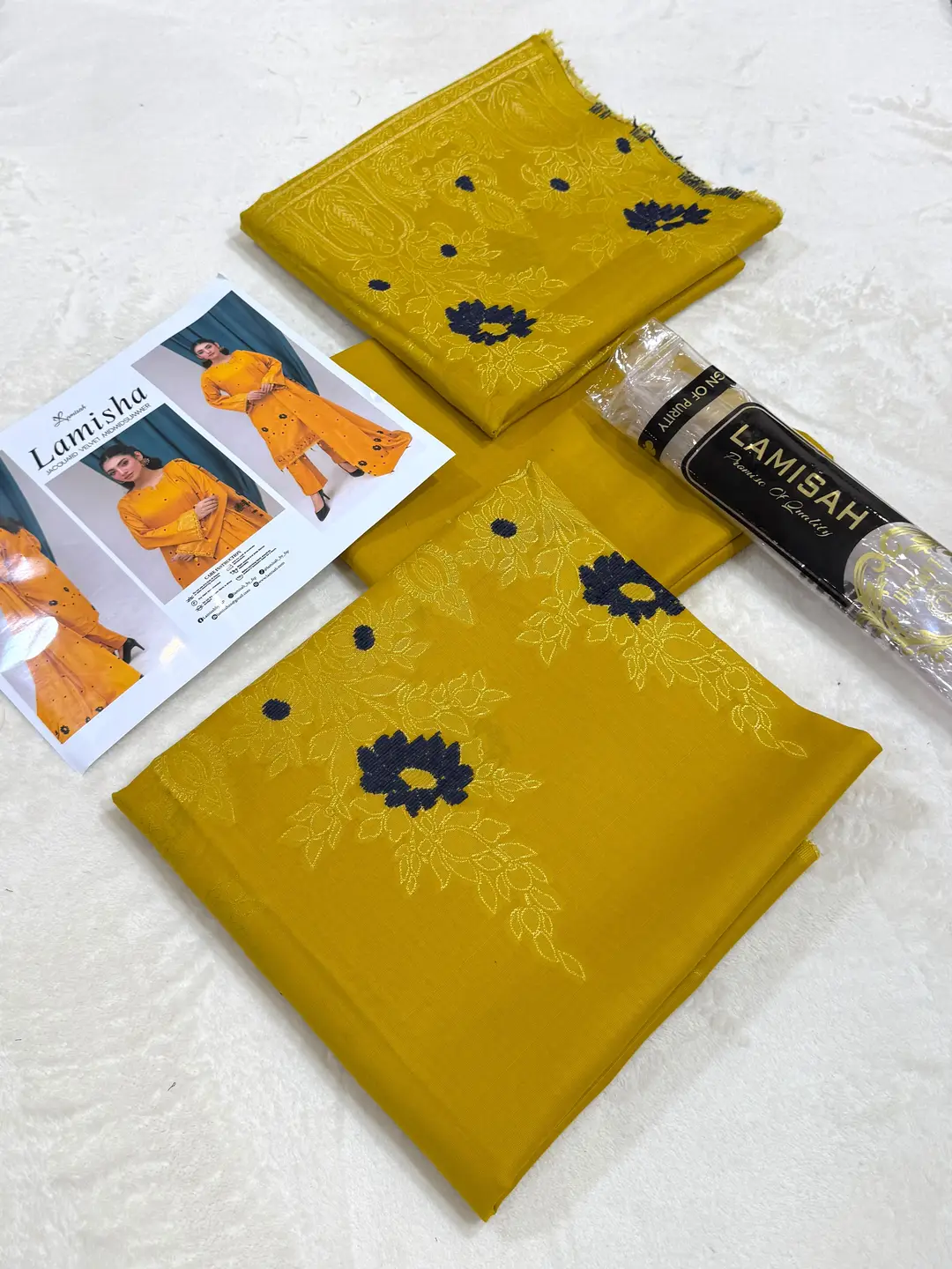 Lamisah Jacquard 3 Piece Suit with Fancy Dupatta