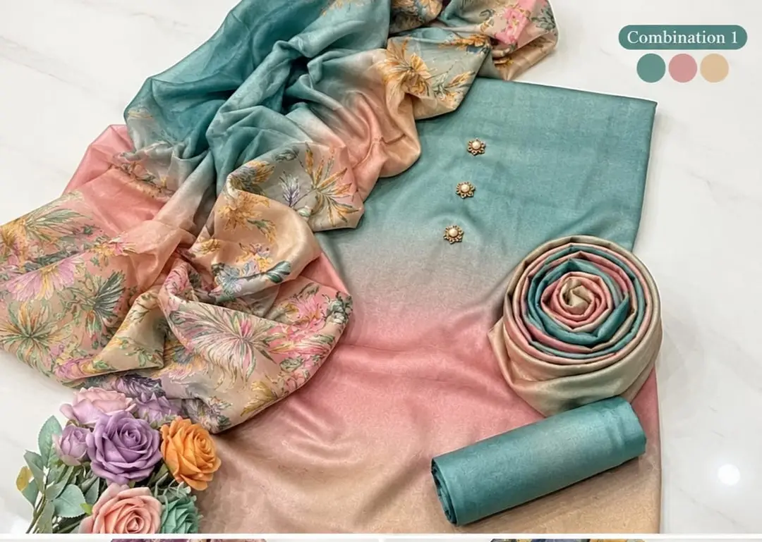 3 Pcs Women's Unstitched Printed Suit