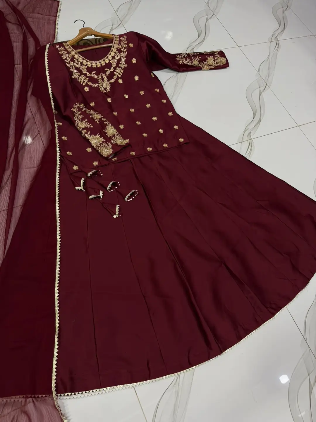 Wedding Wear 3 Piece Zarri Handwork Lehenga Suit