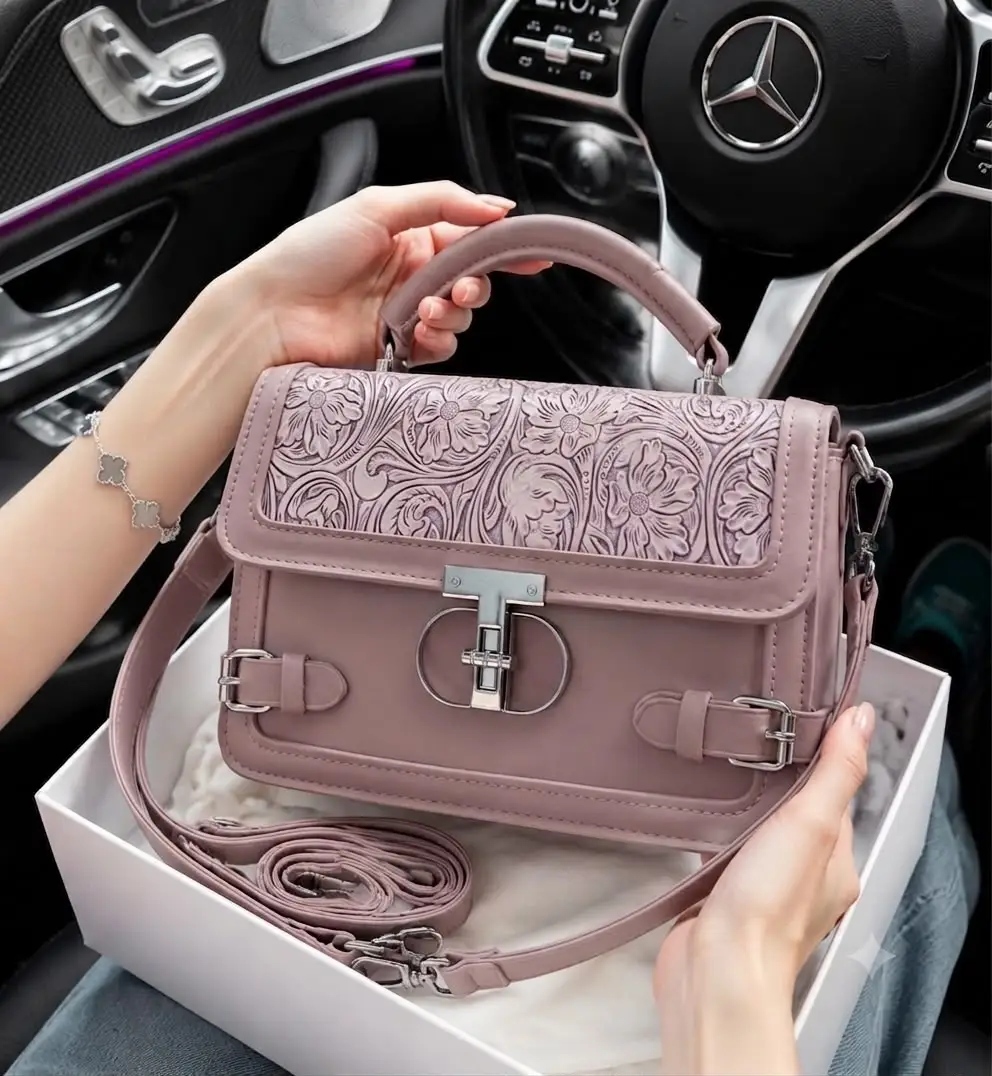 Branded Crossbody Bag for Women - Ladies Shoulder Bag - Leather Cross Body Bag with Long Strap - Stylish Hand Bag