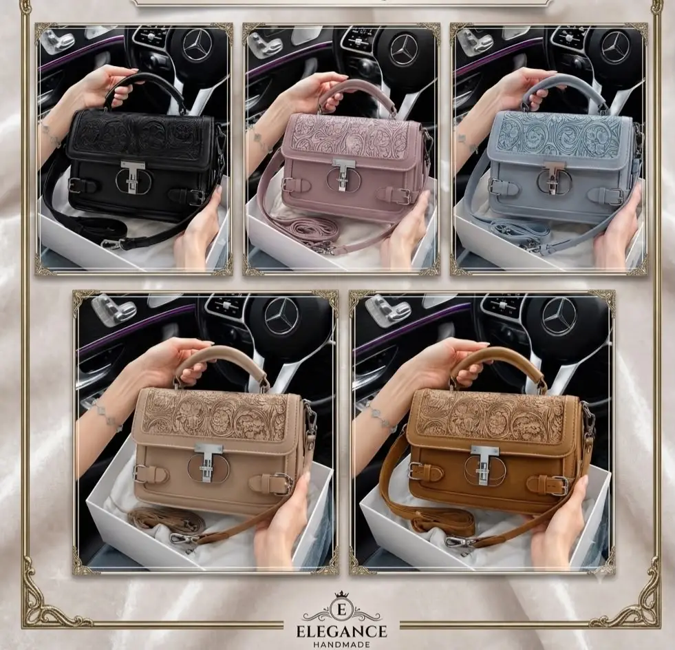Branded Crossbody Bag for Women - Ladies Shoulder Bag - Leather Cross Body Bag with Long Strap - Stylish Hand Bag