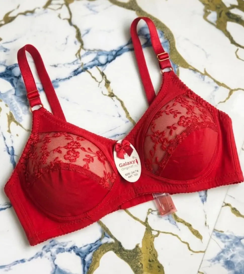 Cotton Embroidered Comfortable And Lightweight Non-Padded Bra