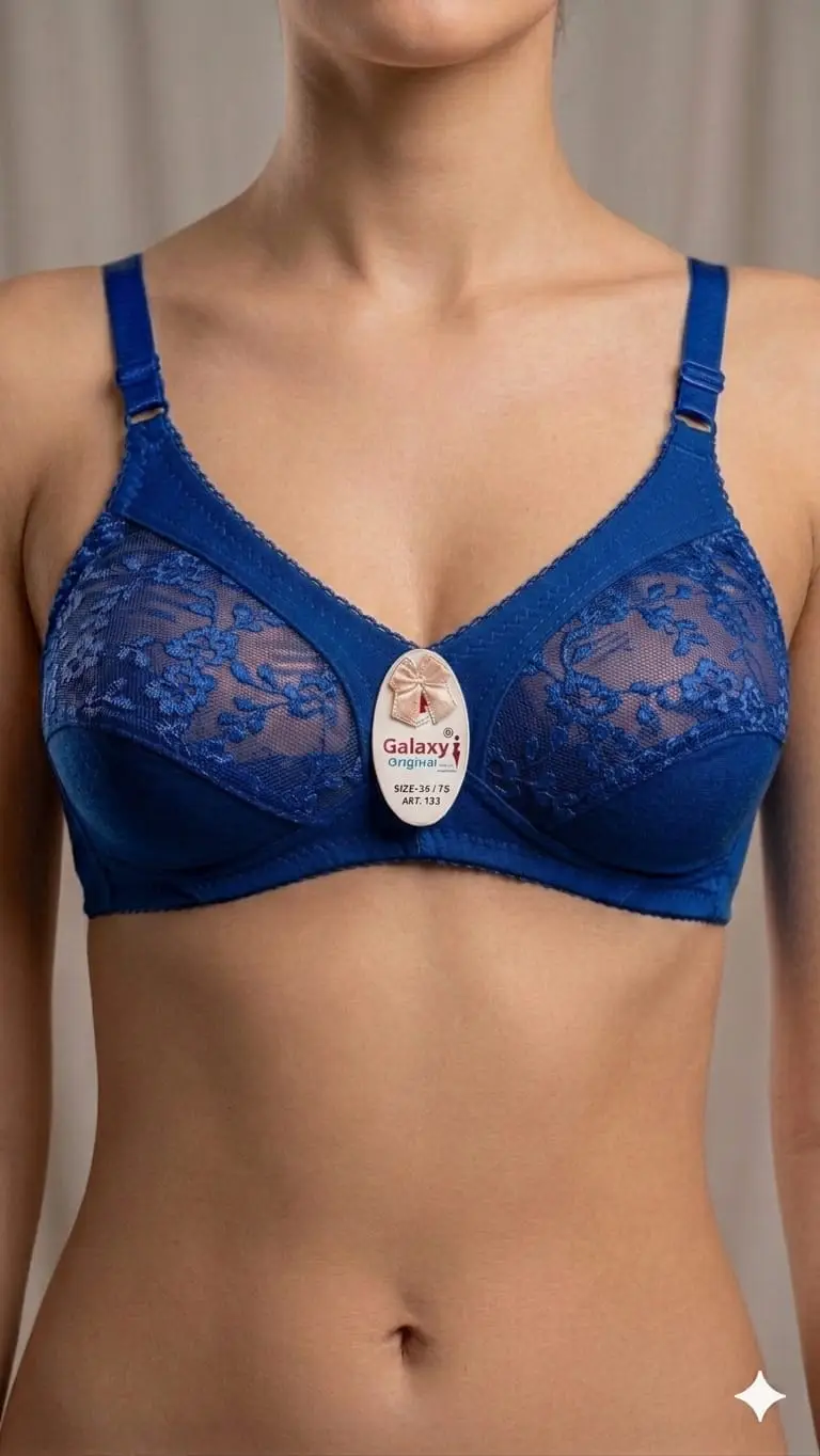 Cotton Embroidered Comfortable And Lightweight Non-Padded Bra