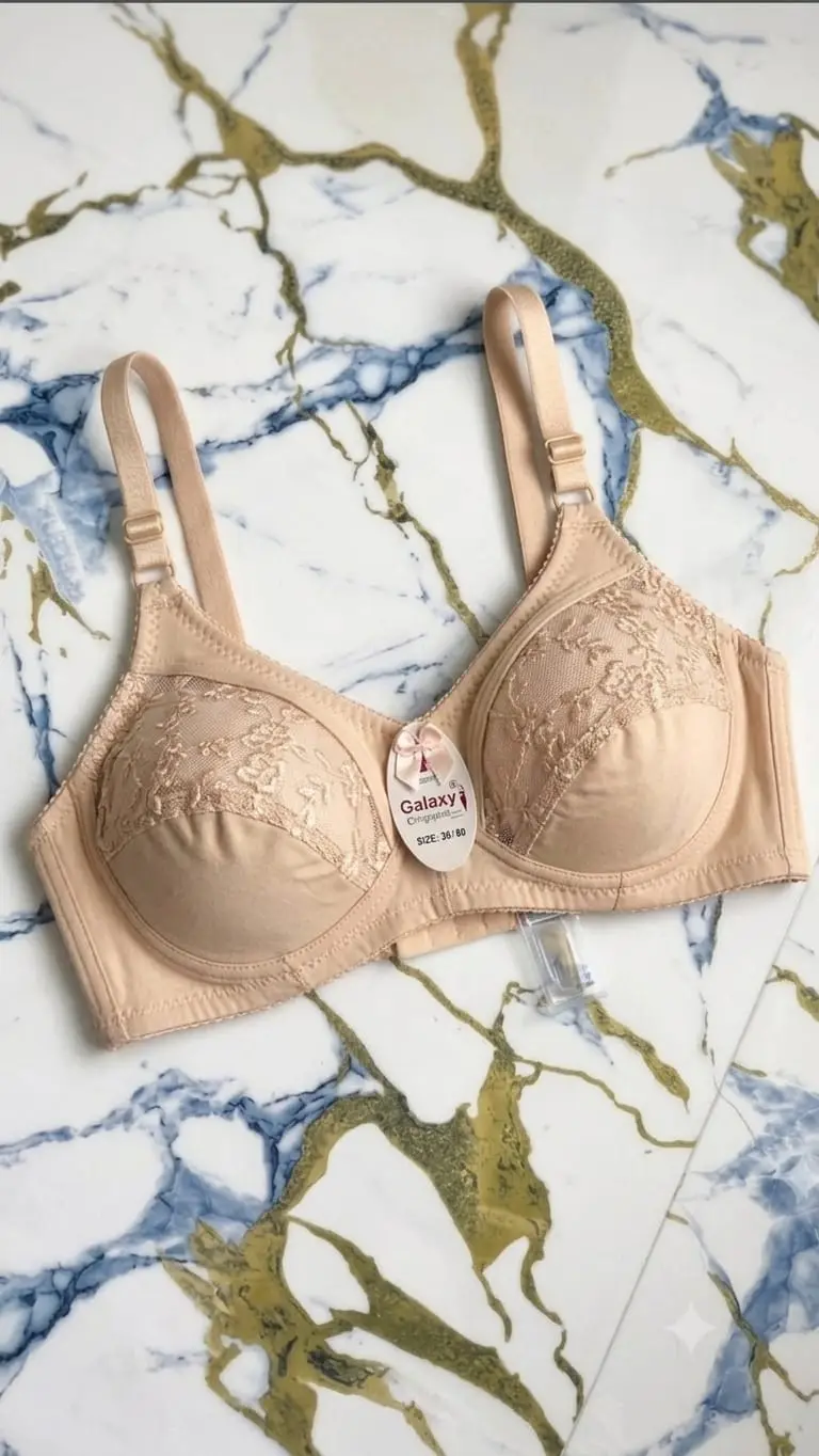 Cotton Embroidered Comfortable And Lightweight Non-Padded Bra
