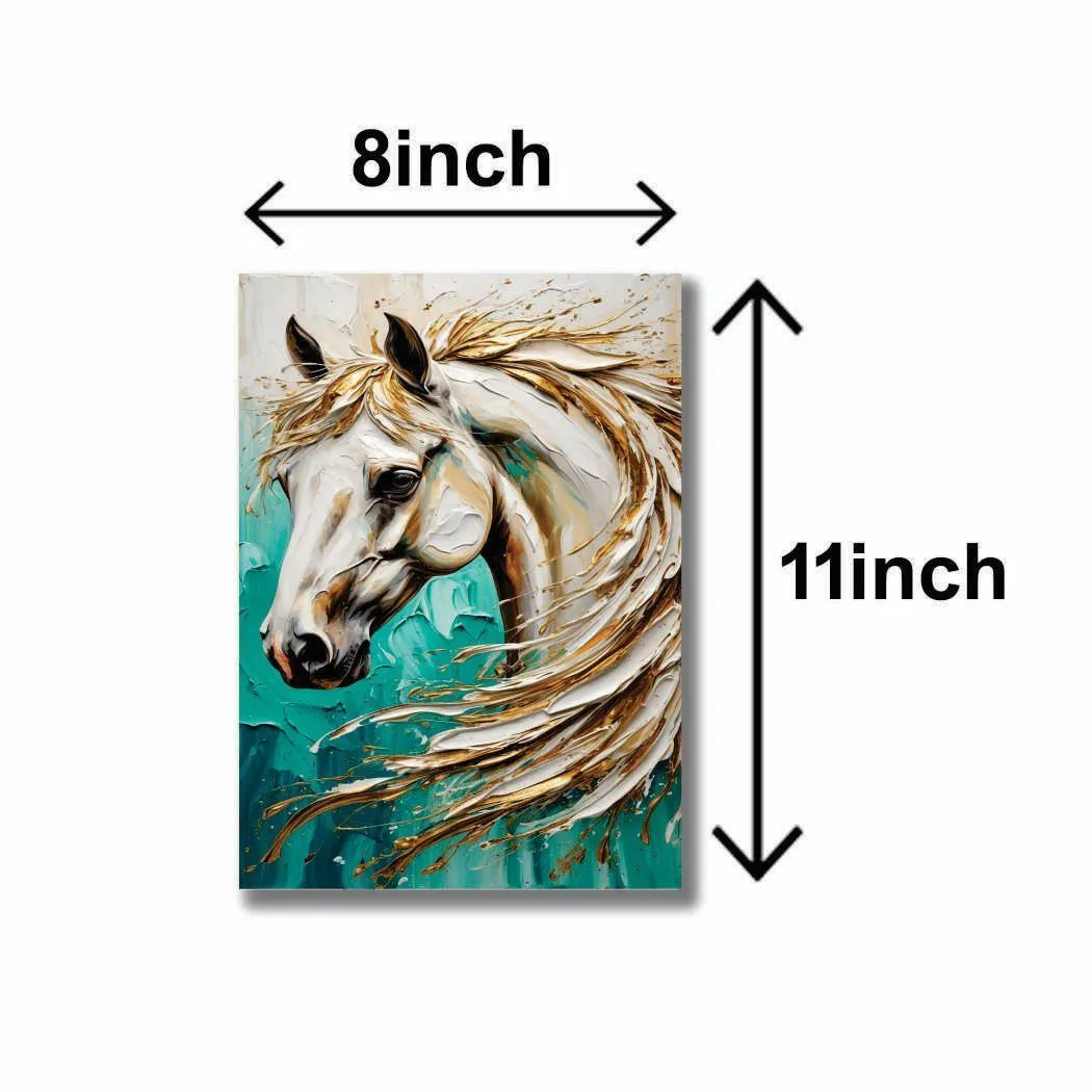 8x11 Inch Horse Painting Photo Tiles Set of 3