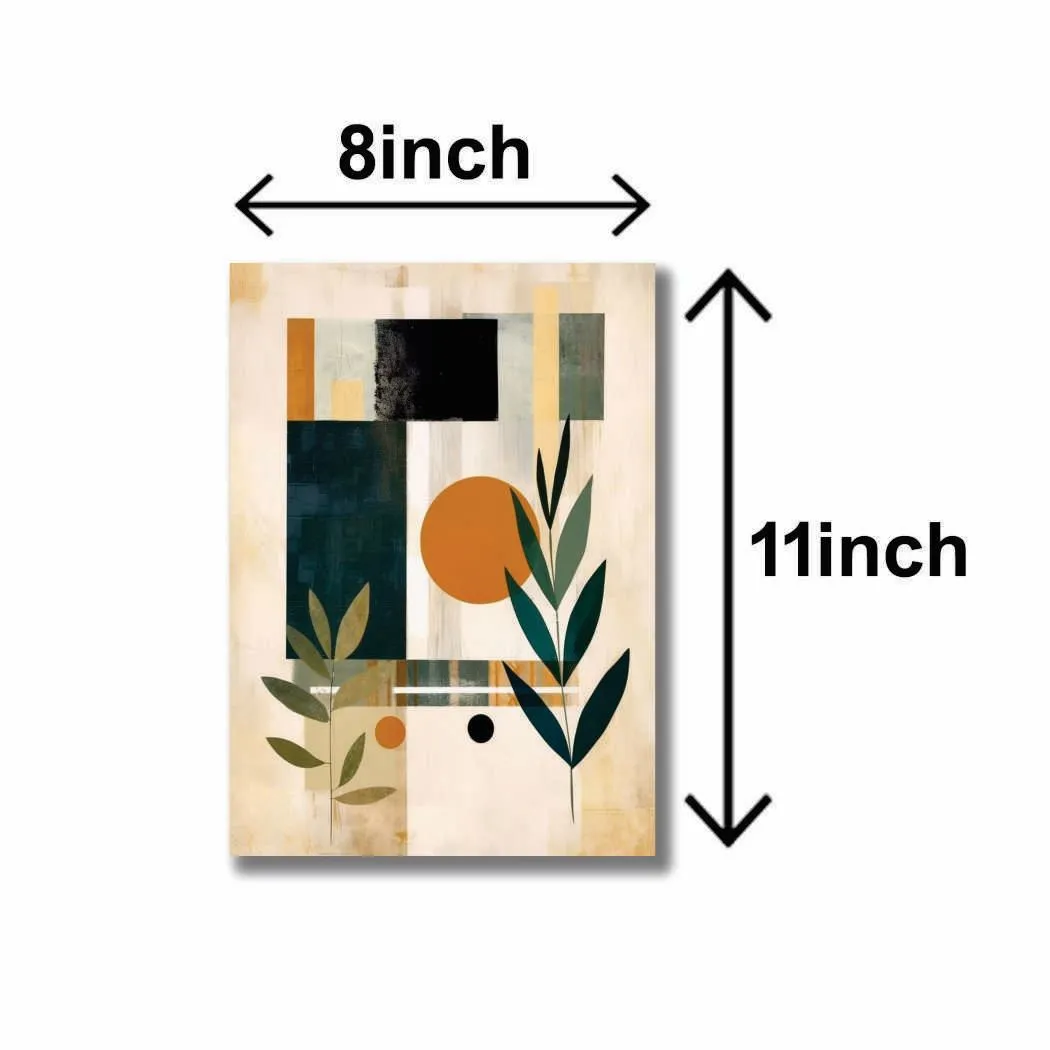Abstract Art Wall Art 3Pcs 8x11 MDF Multicolor