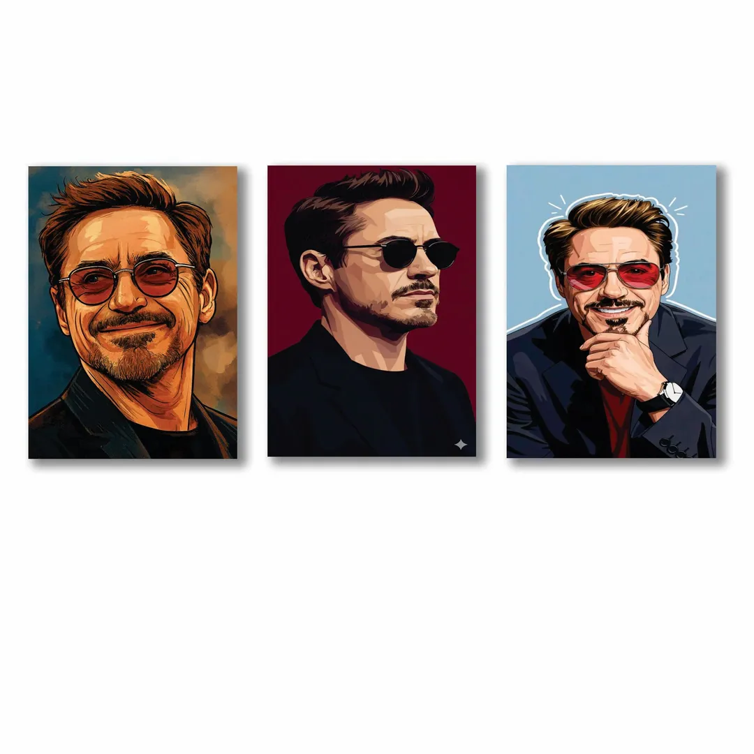 Avengers Wall Art Set 3 Pcs Multicolor 8x11 MDF