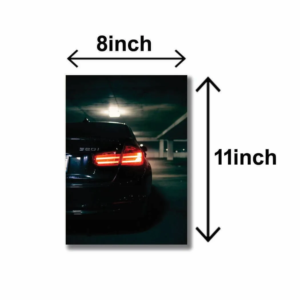 3 Pcs Cars Wall Art Set 8x11 MDF Multicolor