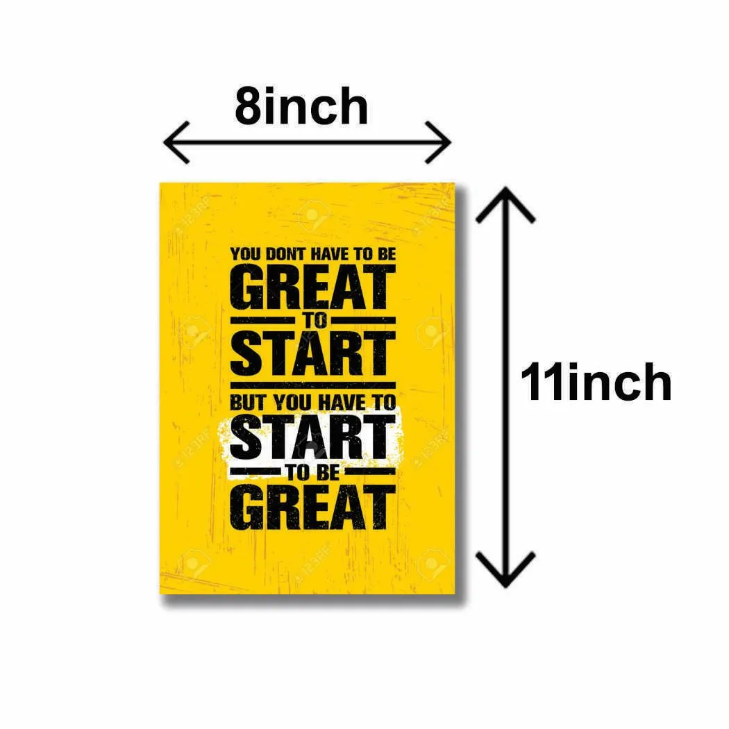 3 Pcs Motivational Wall Art Set 8x11 Multicolor