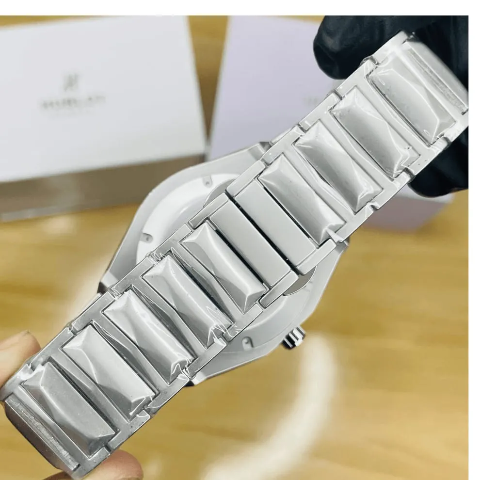 Hublet Premium Watch – Luxury Diamond Cut Chain – Green Dial
