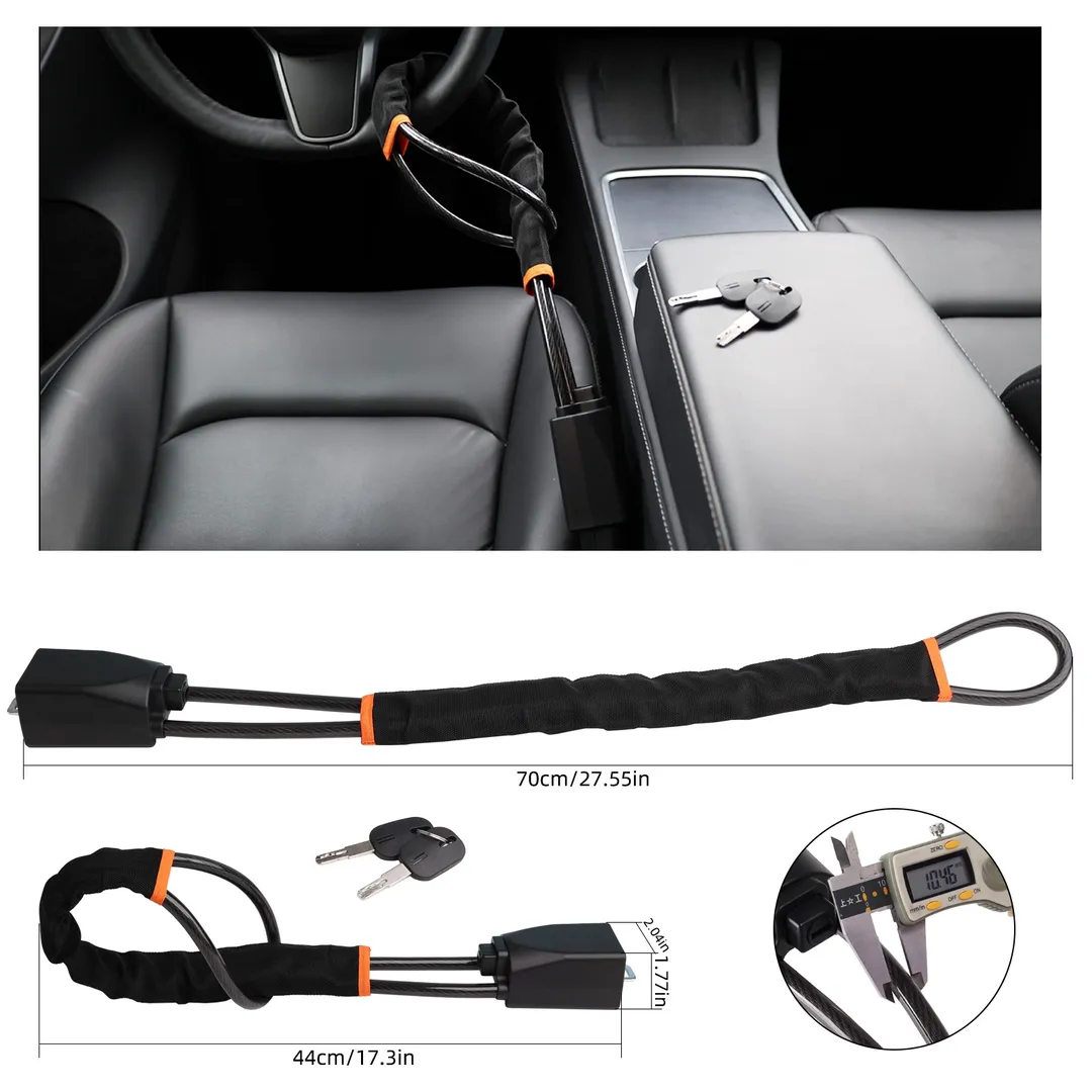 1 Pc Visibility Car Wheel Lock Universal Anti-Theft Steering Wheel Lock