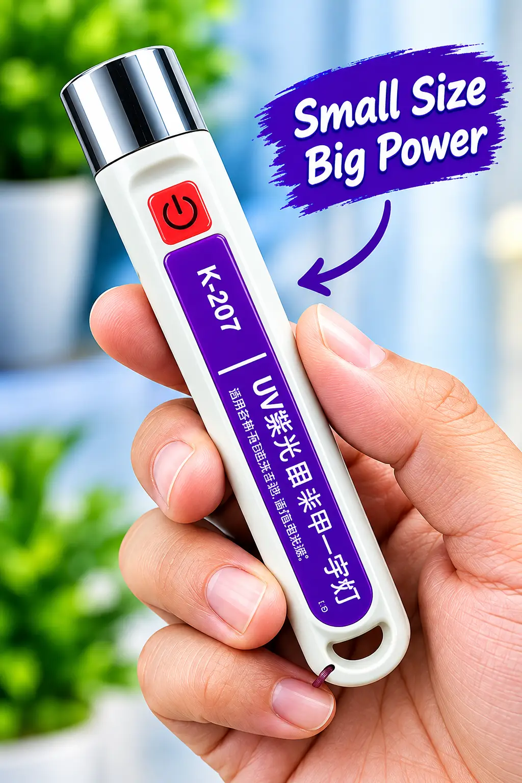 K-207 UV Glue Curing Light 365/405nm – Portable UV Light for Glass Repair, Jewelry, Electronics, Plastic & Acrylic Bonding
