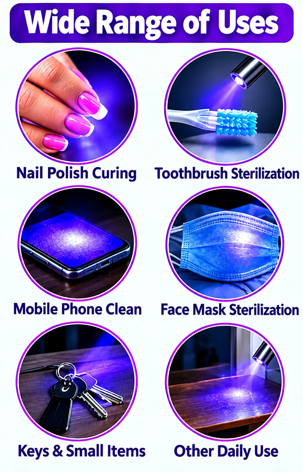 K-207 UV Glue Curing Light 365/405nm – Portable UV Light for Glass Repair, Jewelry, Electronics, Plastic & Acrylic Bonding