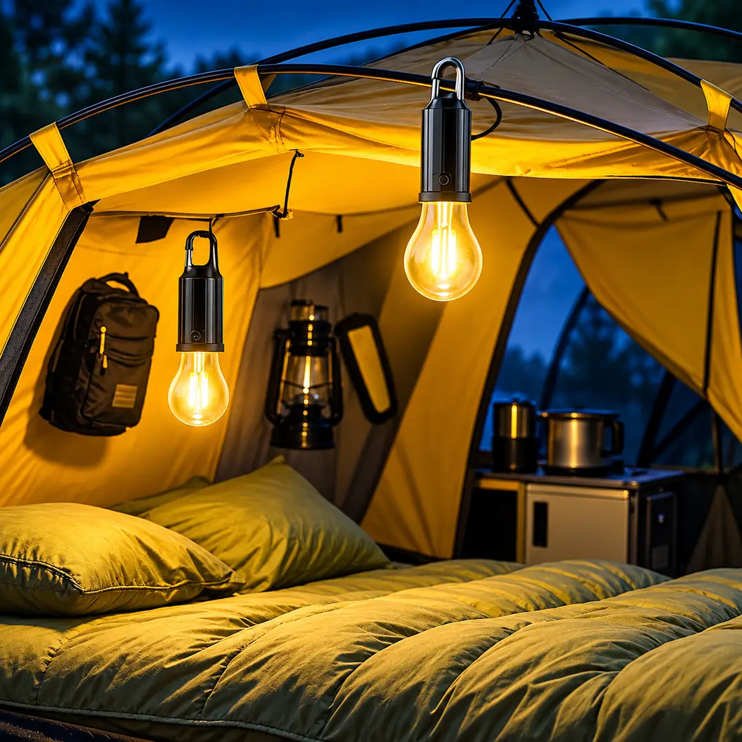 Rechargeable LED Camping Light Bulb with Hanging Hook