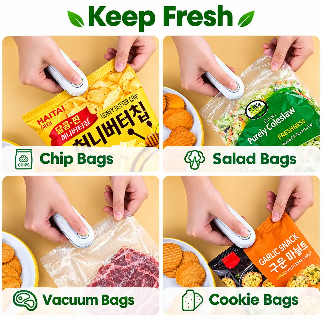 Mini Heat Sealer Machine | Portable Handheld Bag Sealing Machine | Food Snack Packet Sealer | Easy & Quick Seal