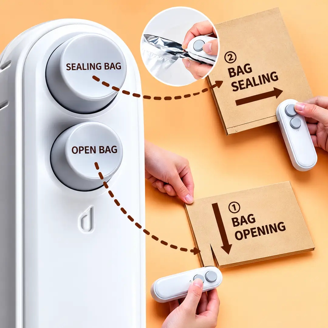 Mini Heat Sealer Machine | Portable Handheld Bag Sealing Machine | Food Snack Packet Sealer | Easy & Quick Seal