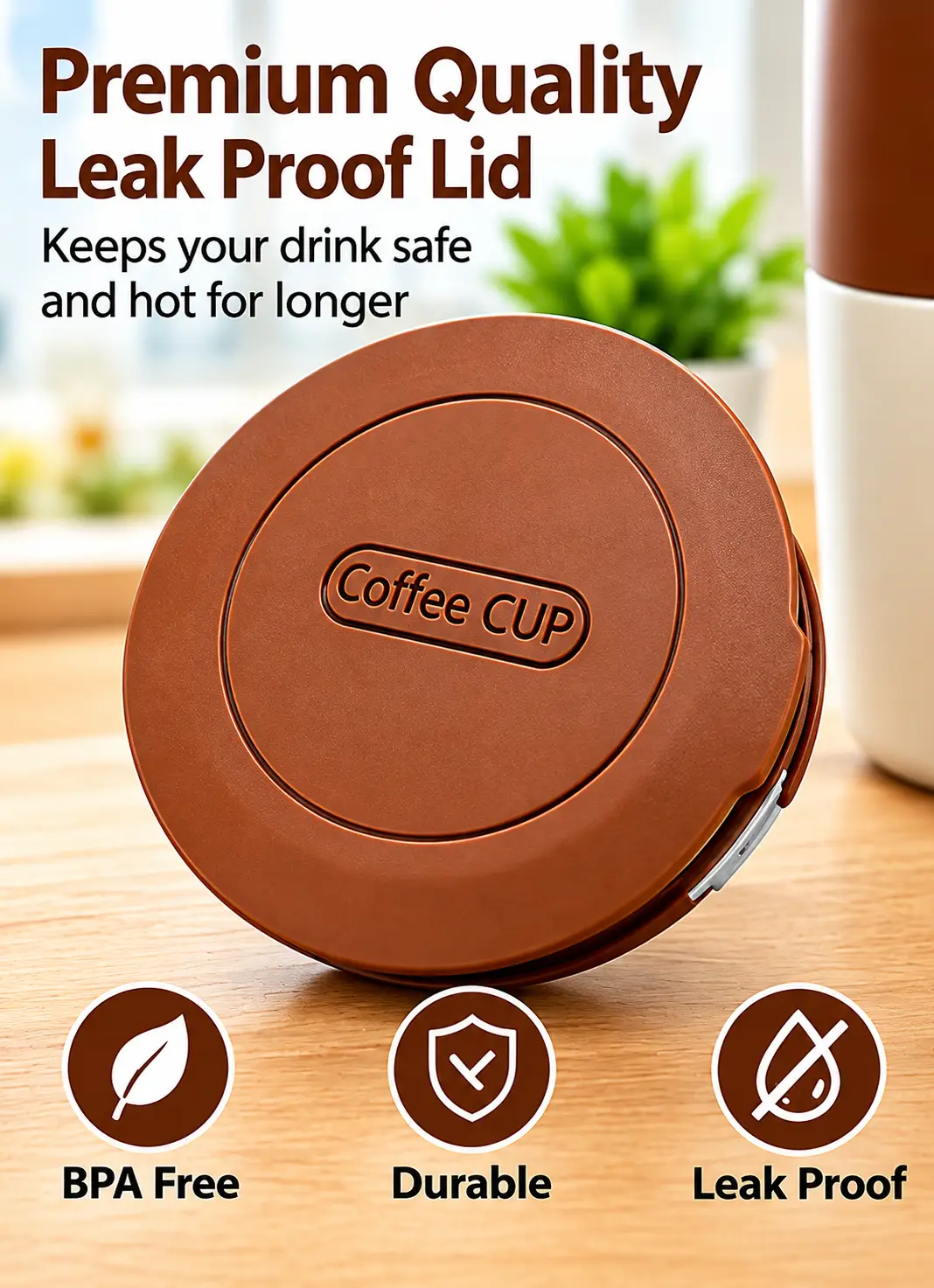 Smart Self Heating Coffee Mug with USB Charging, Portable Electric Coffee Cup, Travel Coffee Mug with Lid for Home, Office & Car