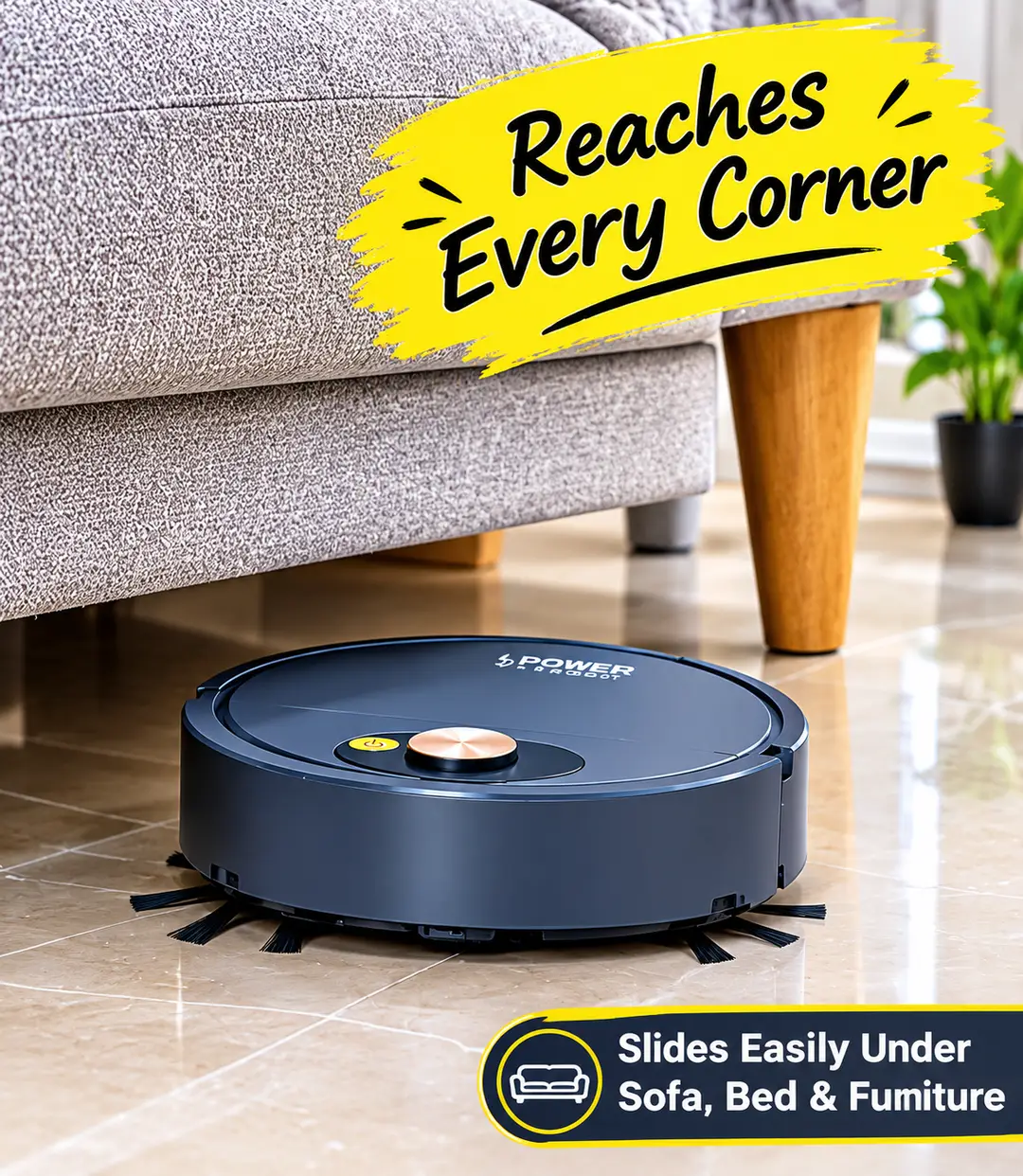 Automatic Sweeping Robot Vacuum Cleaner – Smart Floor Cleaning Robot with Powerful Suction, Low Noise & Long Battery Life