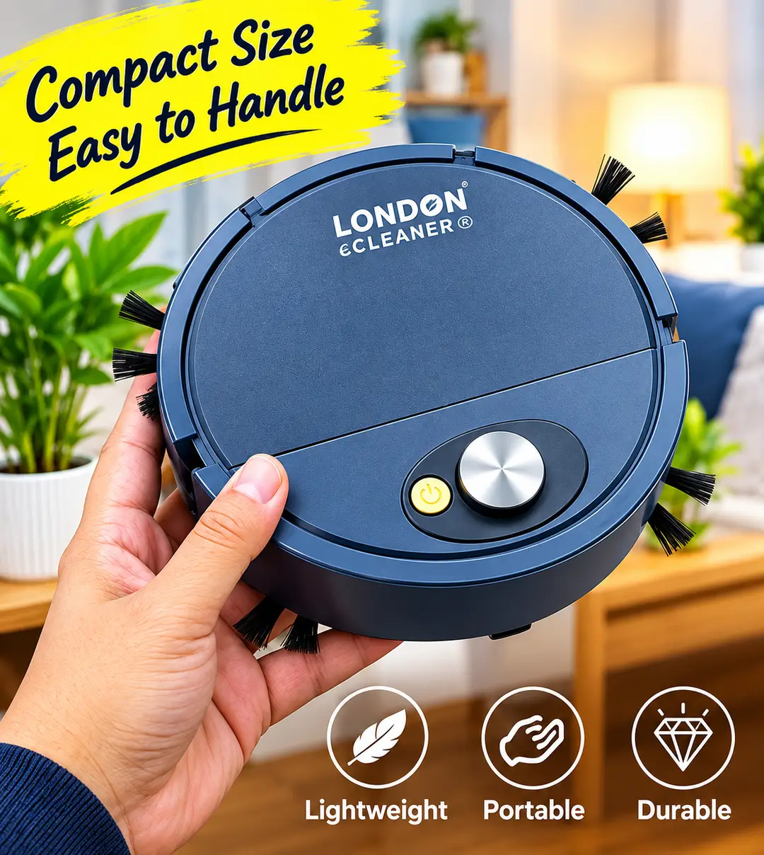 Automatic Sweeping Robot Vacuum Cleaner – Smart Floor Cleaning Robot with Powerful Suction, Low Noise & Long Battery Life