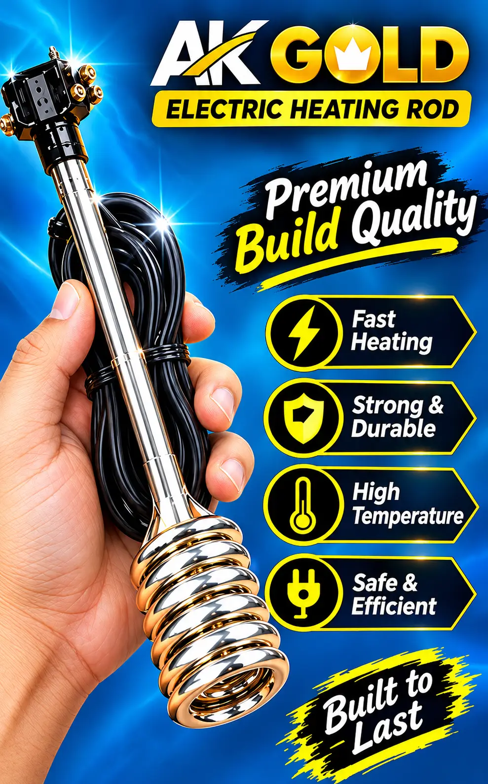 AK GOLD Electric Water Heating Rod
