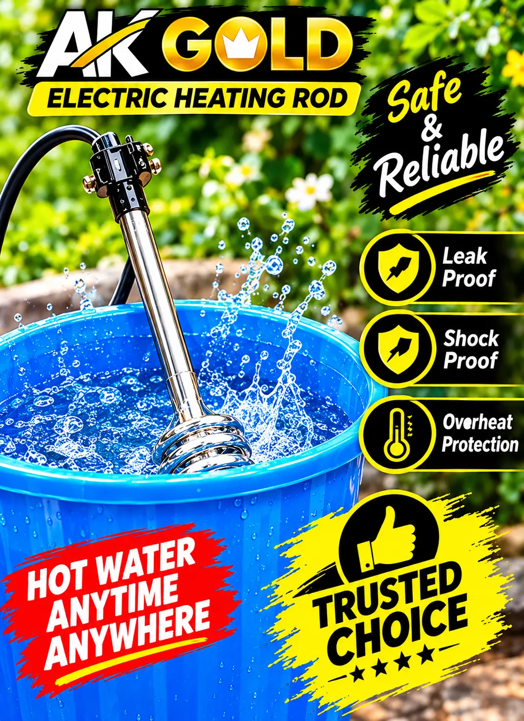 AK GOLD Electric Water Heating Rod