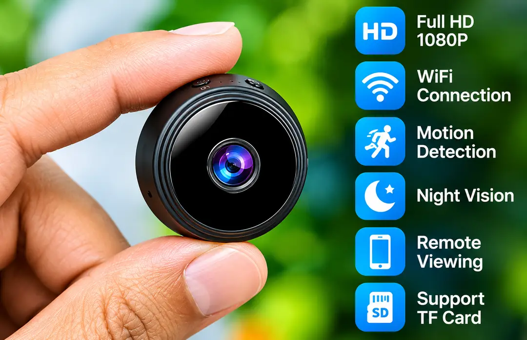 A9 Mini HD Battery IP Camera – Wireless WiFi Security Camera with SD Card Support
