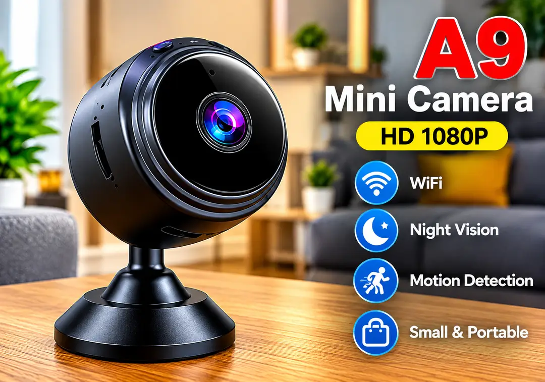 A9 Mini HD Battery IP Camera – Wireless WiFi Security Camera with SD Card Support