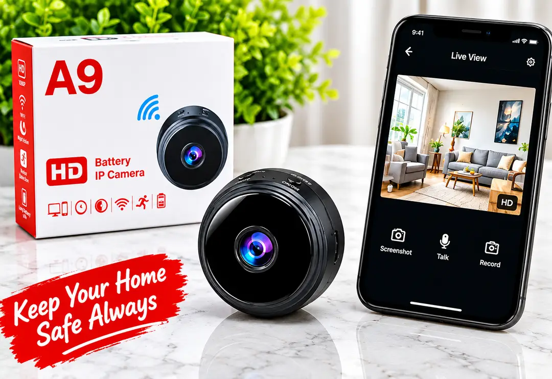 A9 Mini HD Battery IP Camera – Wireless WiFi Security Camera with SD Card Support
