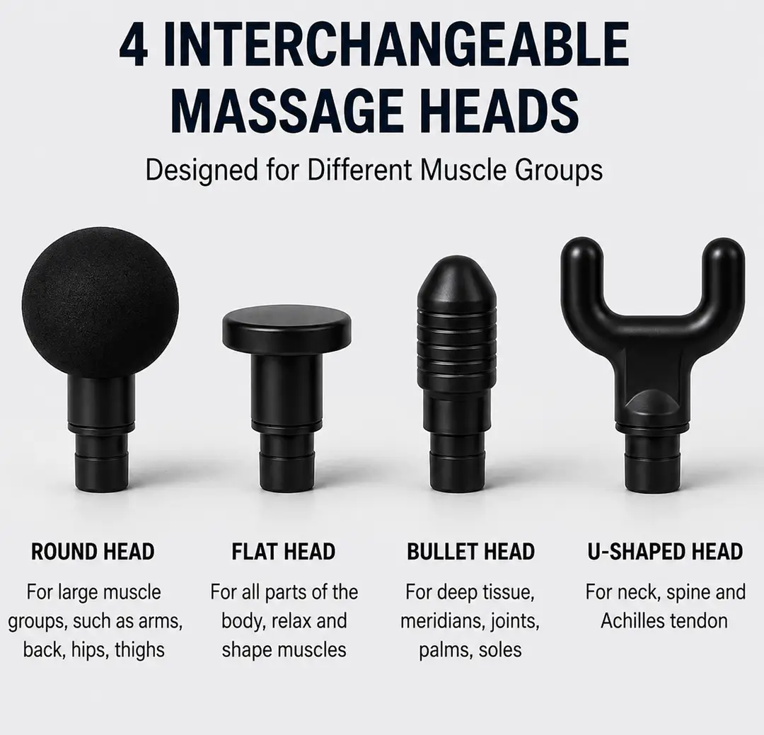 Mini Massage Gun Deep Tissue Muscle Massager | Portable Handheld Percussion Massager | Rechargeable