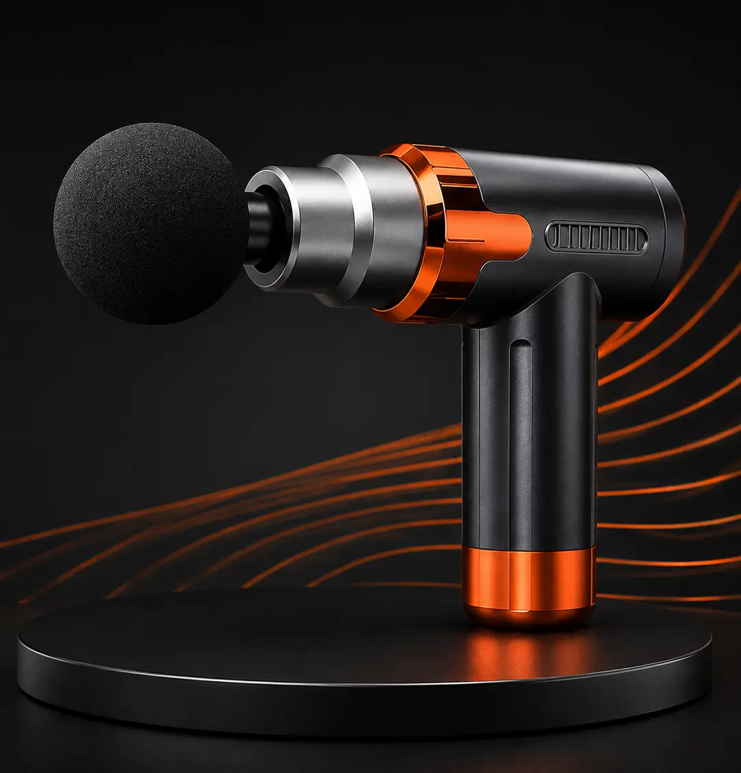 Smart Fascia Massage Gun JY-760 | Deep Tissue Muscle Massager | 6 Speed Levels | 4 Massage Heads | USB Rechargeable