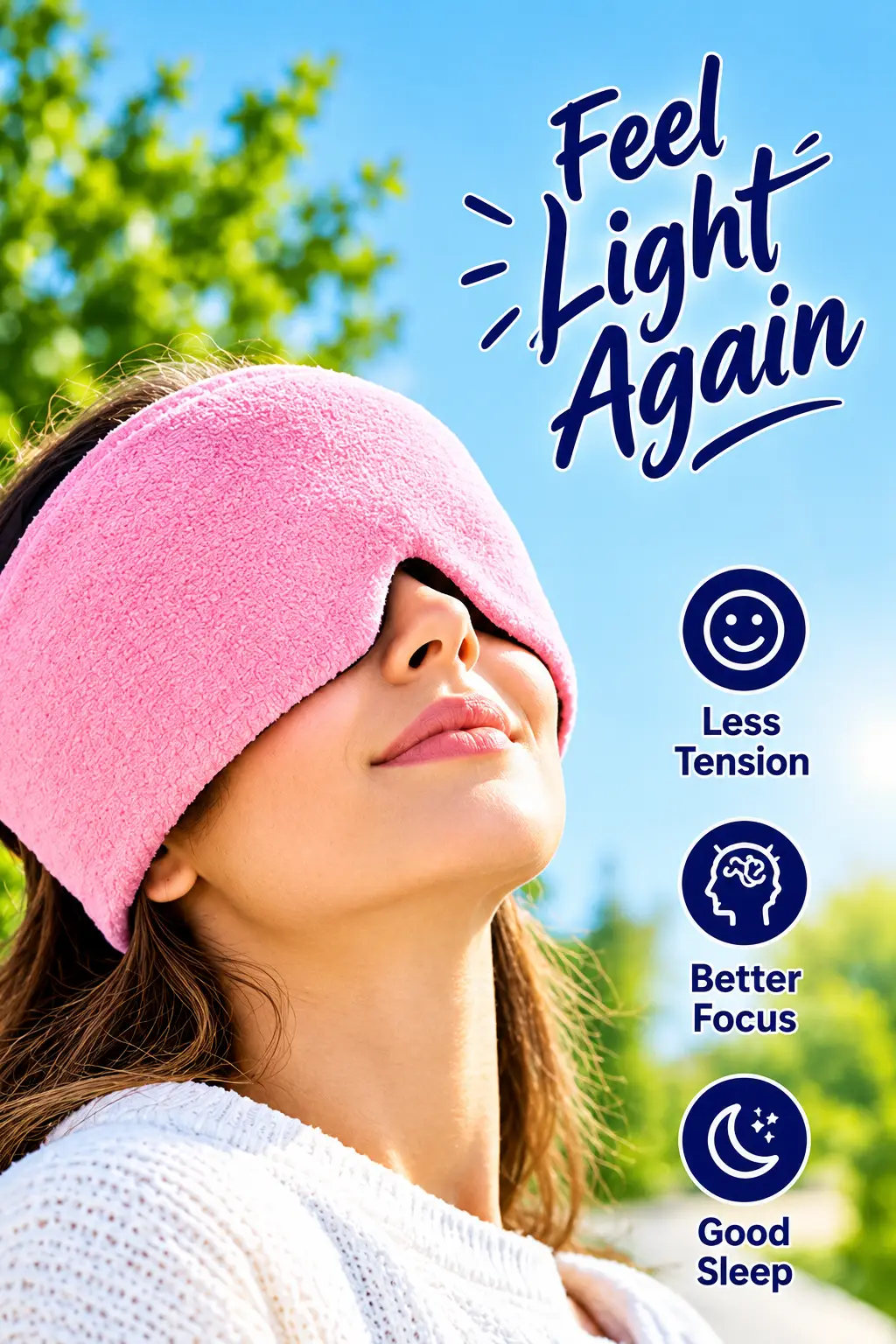 Headache & Migraine Relief Cooling Gel Hat – Reusable Cold Therapy Cap for Head, Forehead & Eye Area | Comfortable Ice Gel Head Wrap for Relaxation & Cooling