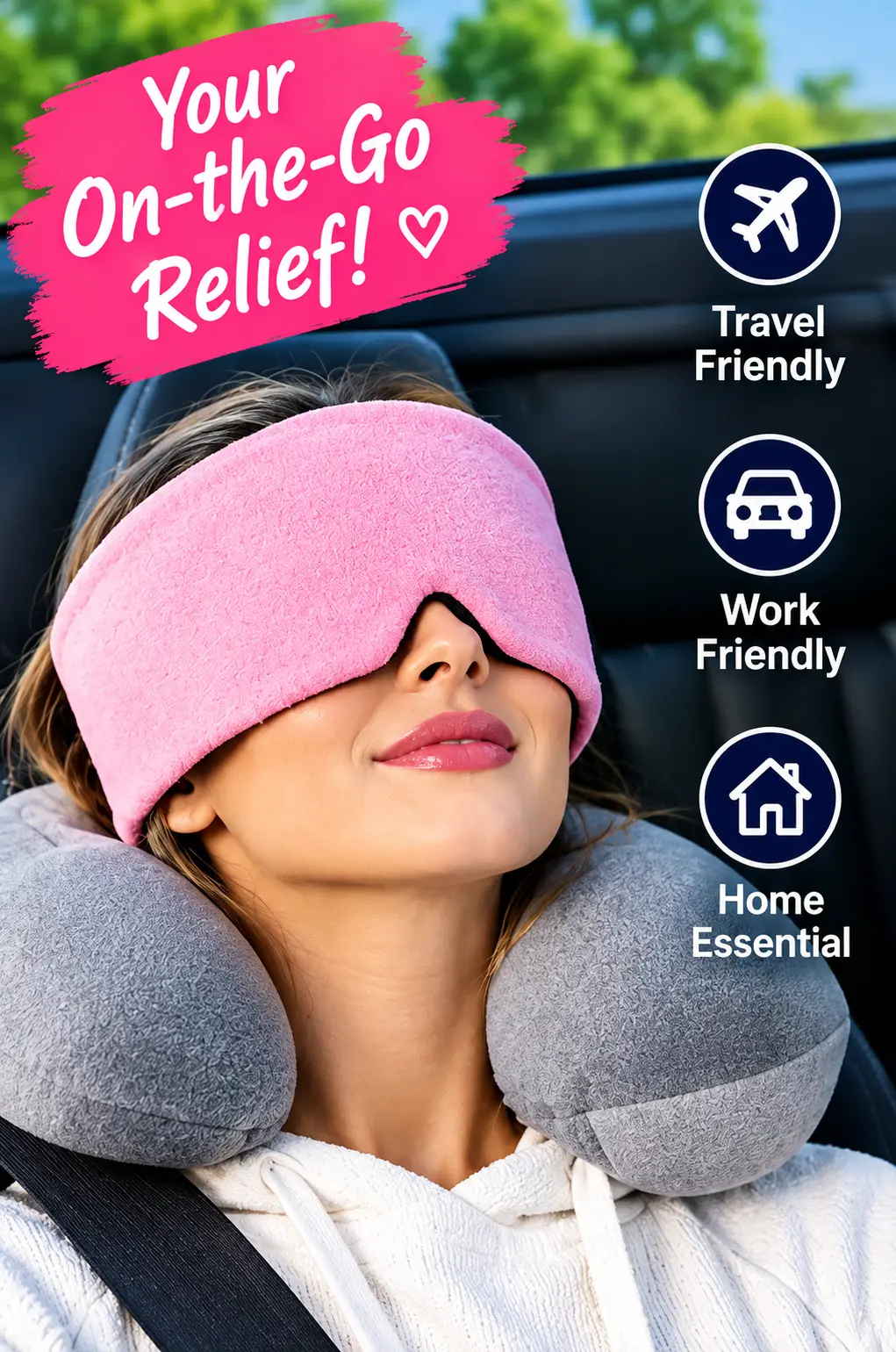 Headache & Migraine Relief Cooling Gel Hat – Reusable Cold Therapy Cap for Head, Forehead & Eye Area | Comfortable Ice Gel Head Wrap for Relaxation & Cooling