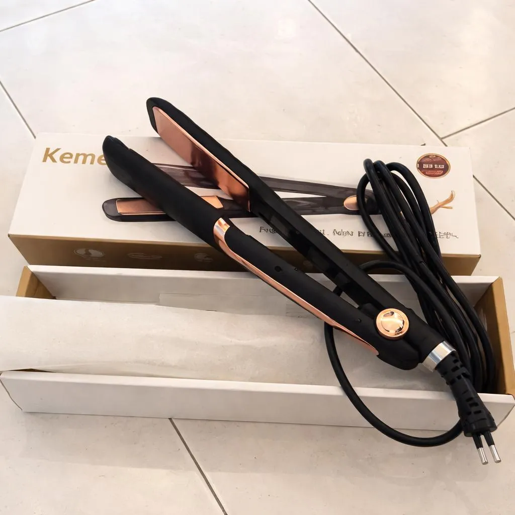 Ceramic Hair Straightener Black Rose Gold 250g