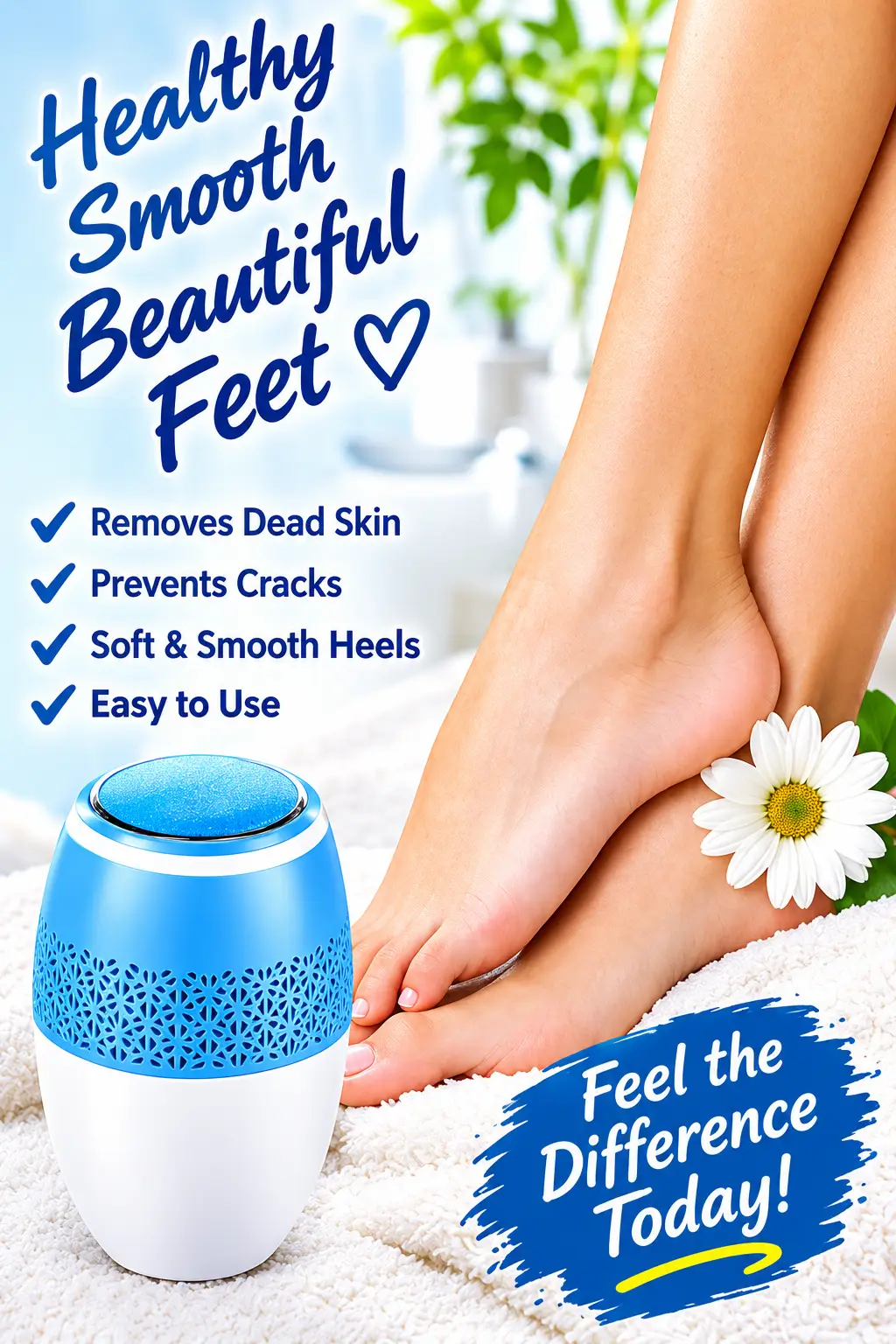 Electric Foot Callus Remover with Vacuum Dust Collection, LED Light, 2-Speed Rechargeable Pedicure & Dead Skin Remover