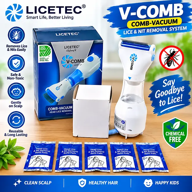 LICETEC V-COMB Electric Head Lice & Nit Removal Comb